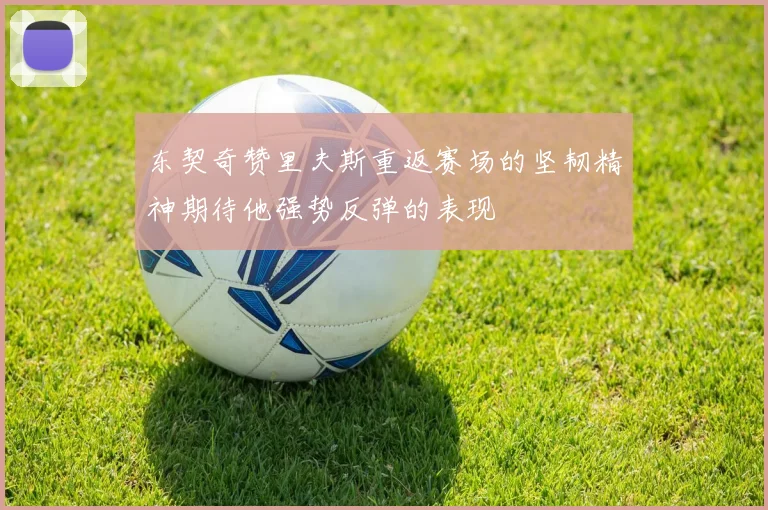 东契奇赞里夫斯重返赛场的坚韧精神期待他强势反弹的表现